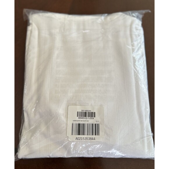 Banana Republic Men's Textural Striped Open Collar White Polo Size XXL Tall - Picture 4 of 5